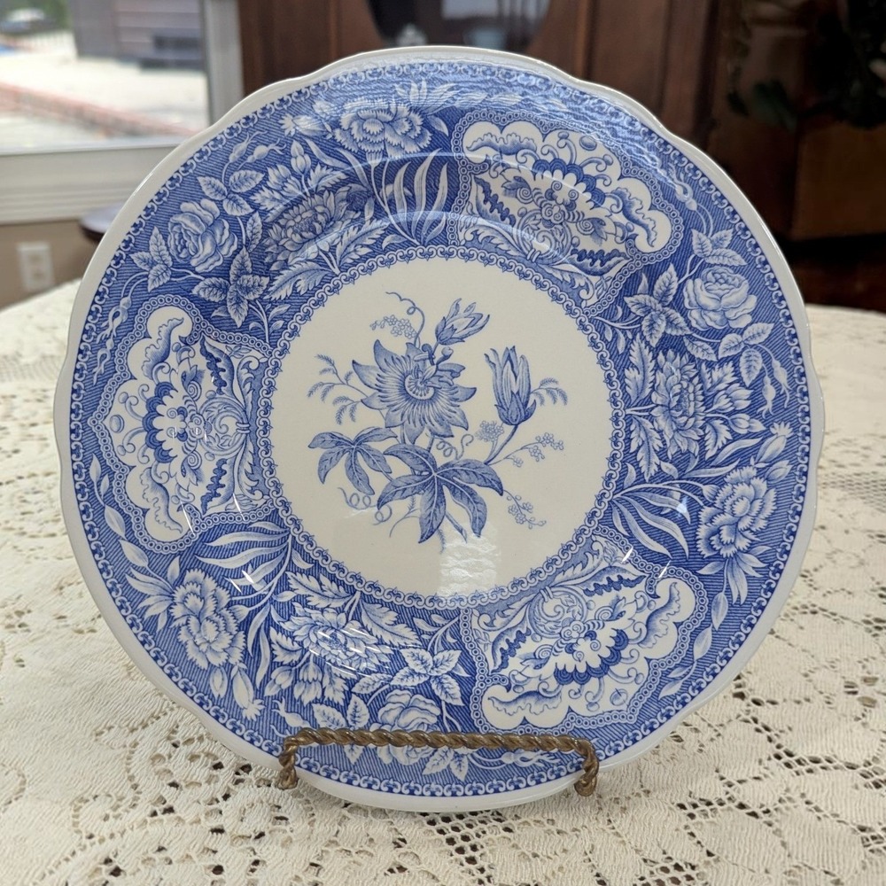 Vintage Luncheon Plate 9in Blue Spode Blue Room Collection Floral